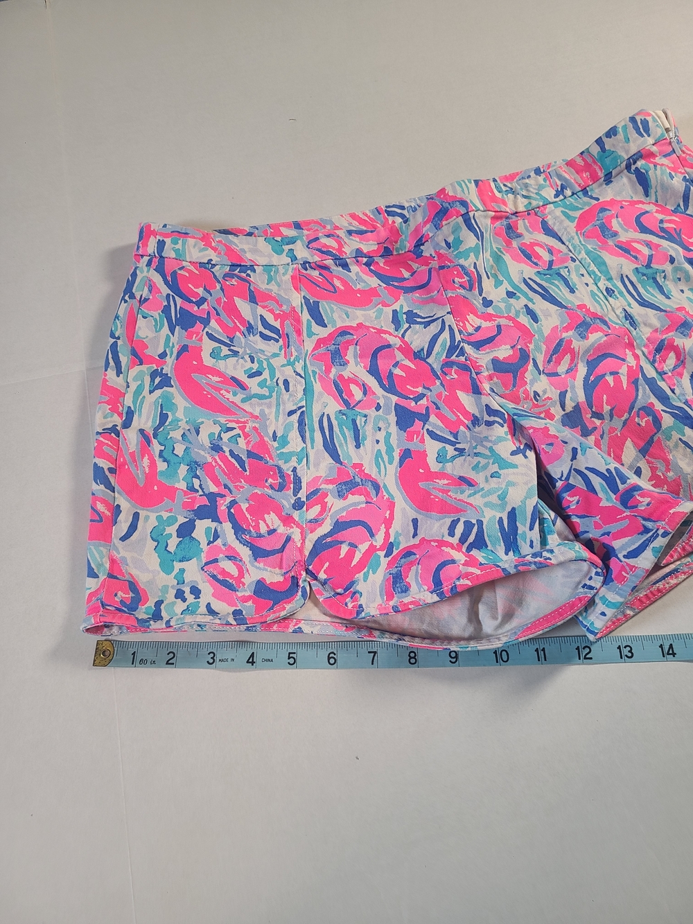 Lilly Pulitzer Womens Shorts Side Zip with Pink Blue Tropical SOLD - Picture 10 of 14